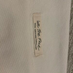 White off the shoulder, free people sweater